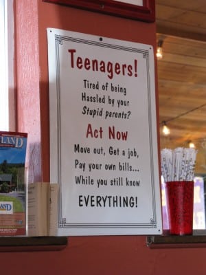 Funny Signs - Teenagers