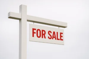 Sign Rider on a Real Estate Sign Post