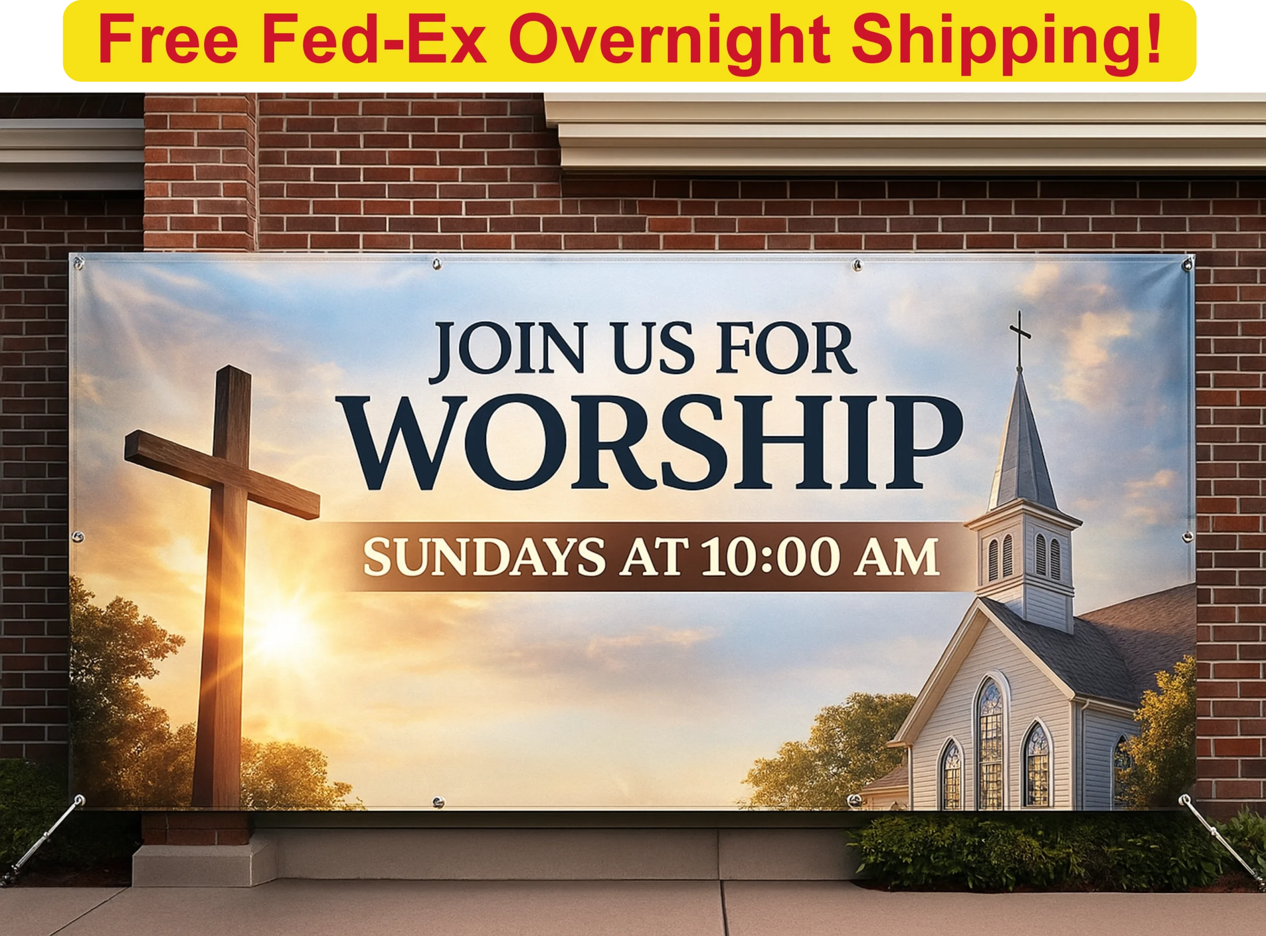 Church Banner Vinyl Banner for a Church