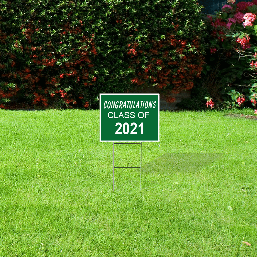 Coroplast Lawn Sign 18x24 Sign Graduation Yard Sign Congratulations Graduation High School University Graduation Sign Custom Yard sign