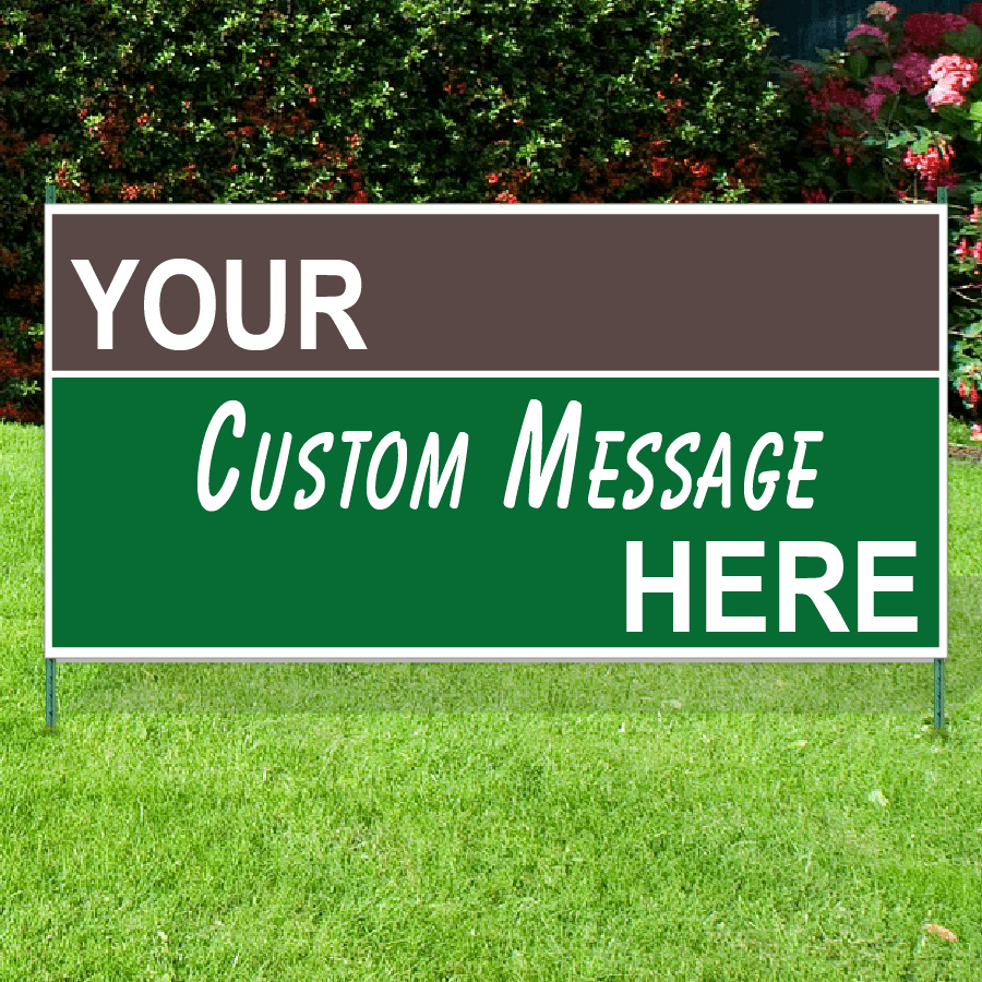 2 Custom Printed 36"x36" Corogated Signs full color 4MM 1 Side 
