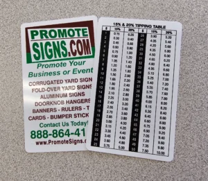 Custom Tip Chart Cards