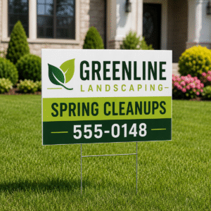 Greenline landscaping yard sign