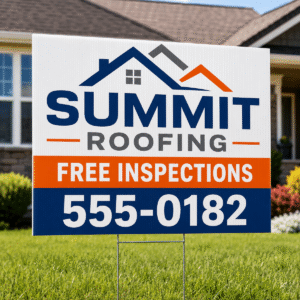 Summit Roofing Lawn Sign Mockup