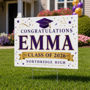Emma 2026 Graduation Yard Sign