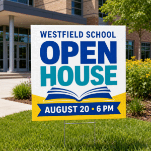 Westfield School Open House Sign