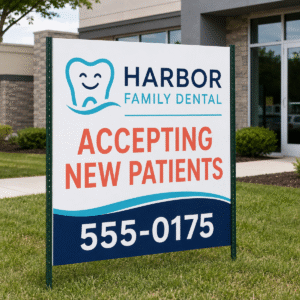 Dental sign on T-posts