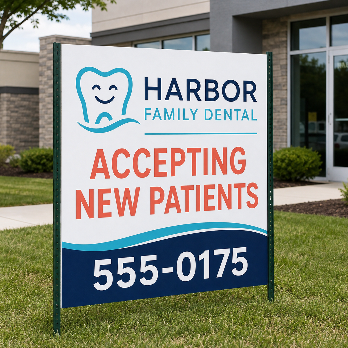 Dental sign on T-posts