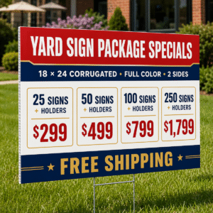 Yard sign package specials